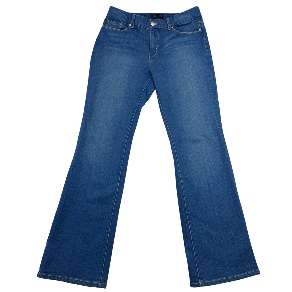Seven7 Jeans Womens 10 Bootcut Medium Wash Stretch Denim Mid Rise Classic